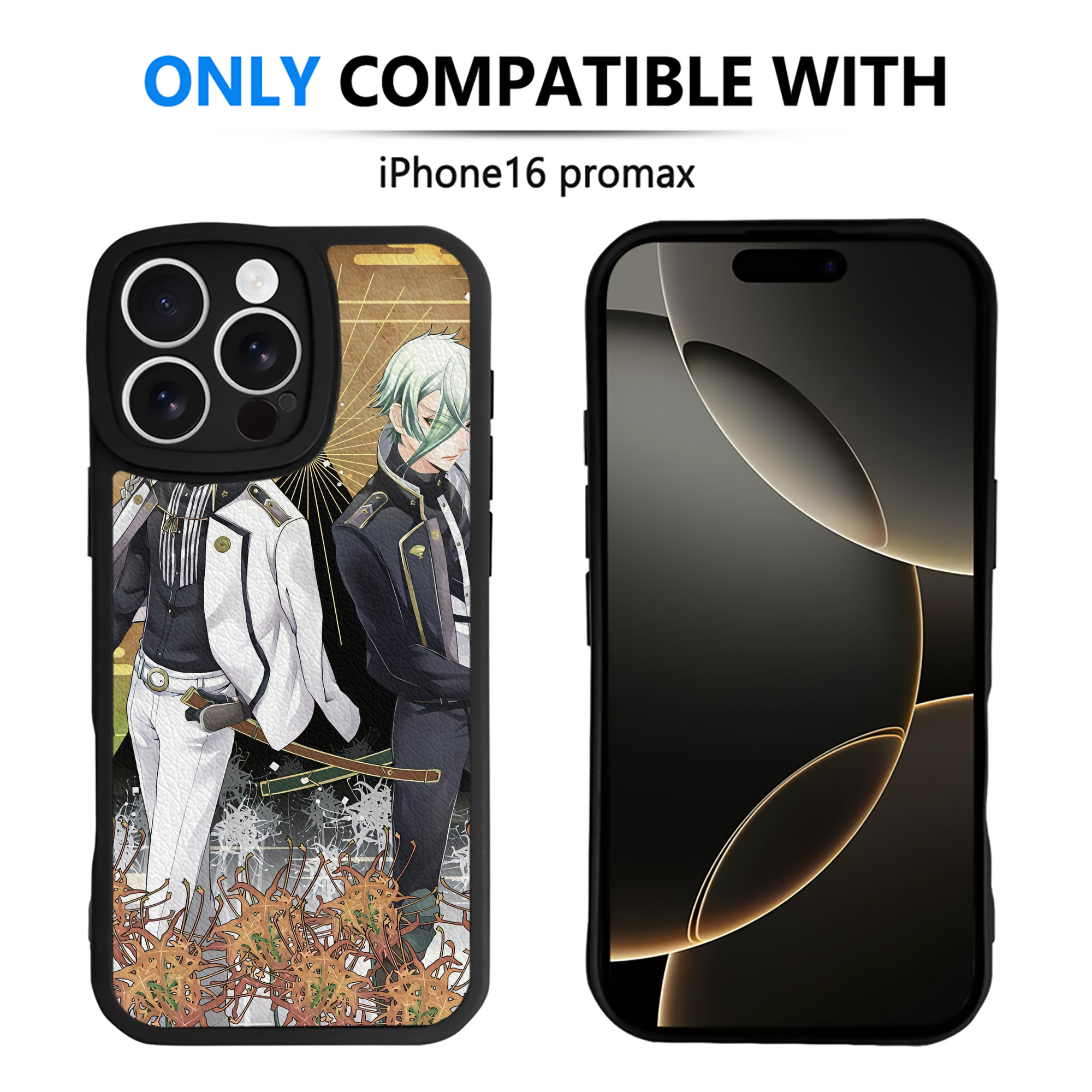 （画像用） 刀剣乱舞 Touken Ranbu 【iPhone 16シリーズ対応】シリコンスマホケース（レザー調） 材質：シリコン